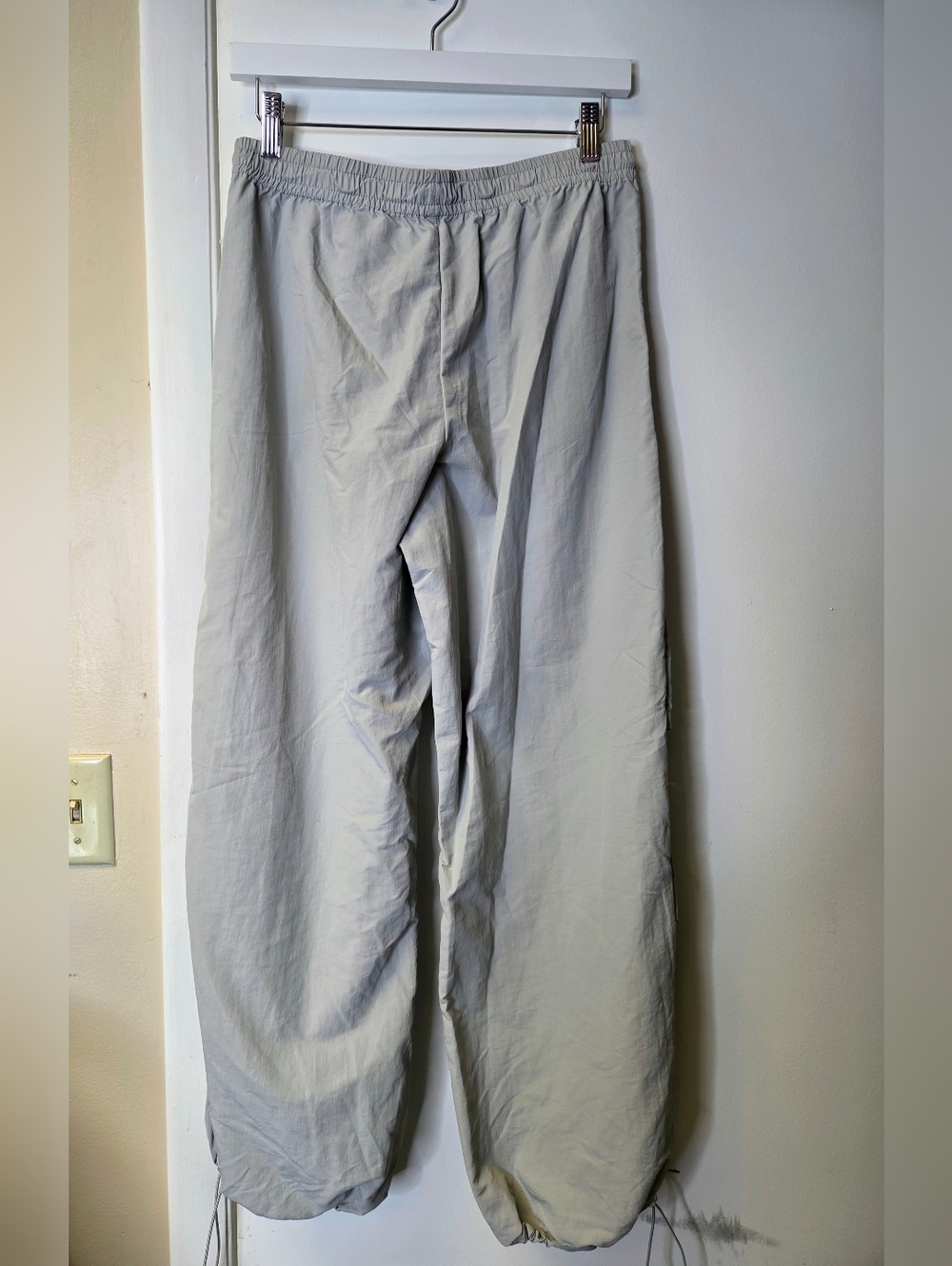 Zara Light Gray Parachute Cargo Pants Size S - Picture 7 of 13